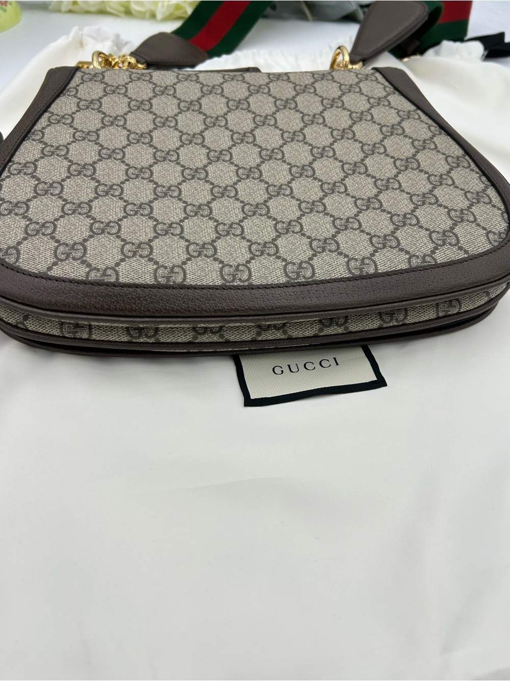 Women's Gucci Blondie iconic GG Supreme canvas shoulder Bag made in Italy - Picture 7 of 16